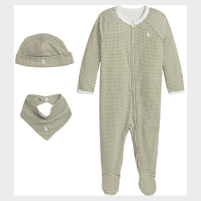 Polo Ralph Lauren Gaveske - 3 Dele - Gr/Hvidternet