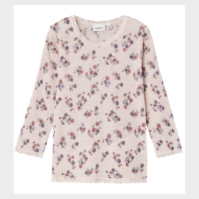 Name It Bluse - Uld - NmfWang - Noos - Lilac Ash/AOP
