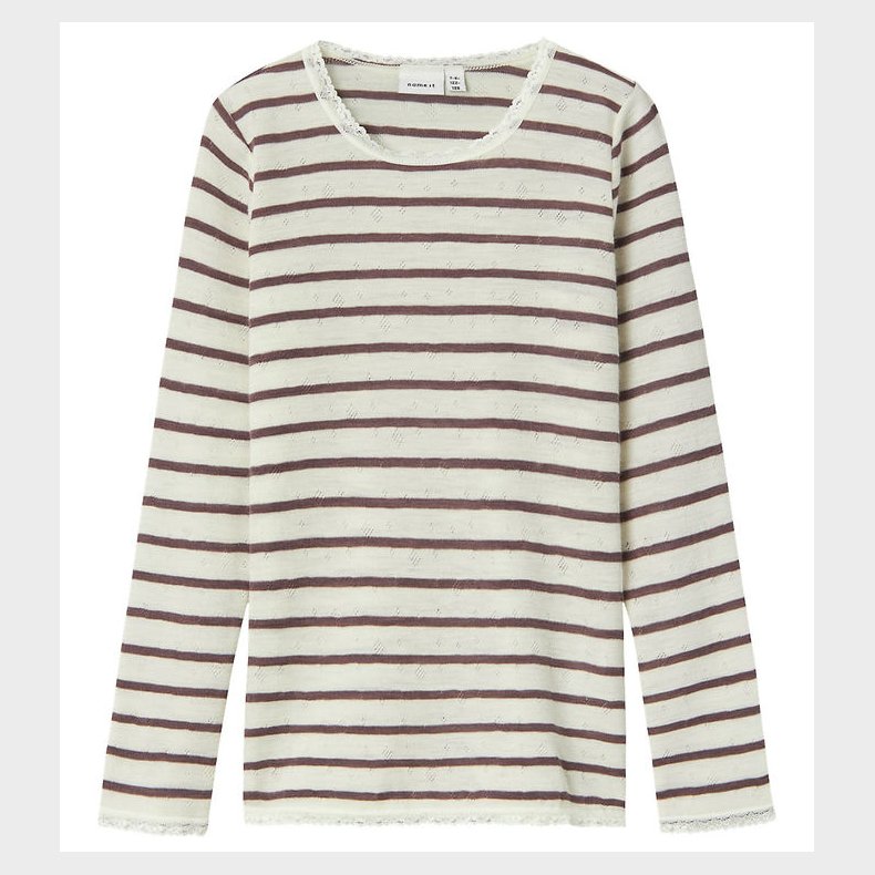 Name It Bluse - Uld - NkfWang - Snow White/Sparrow