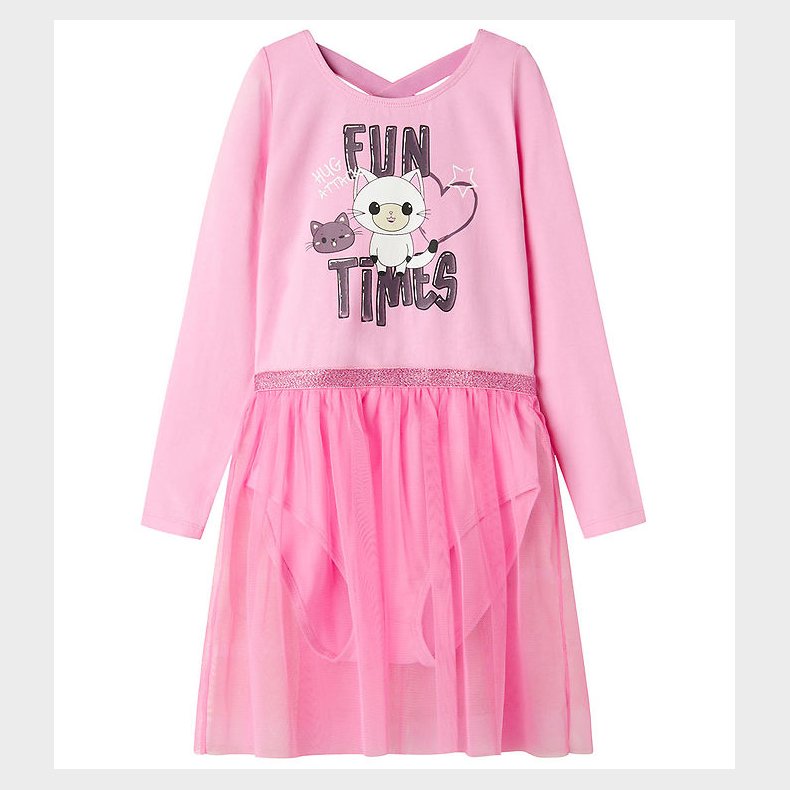 Name It Gymnastikdragt - NmfJustine - Pastel Lavender m. Katte