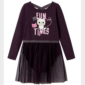 Name It Gymnastikdragt - NmfJustine - Plum Perfect m. Katte