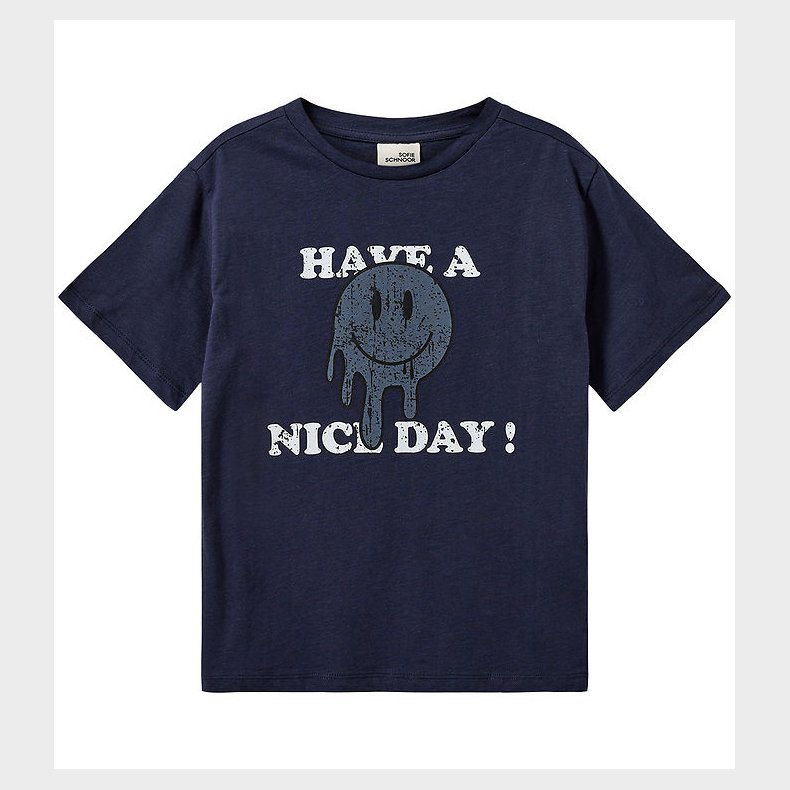 Sofie Schnoor T-shirt - Dark Navy m. Print