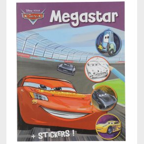 Megastar Malebog m. Klistermrker - 128 Sider - Disney Cars
