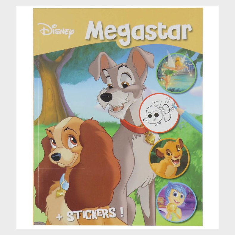 Megastar Malebog m. Klistermrker - 128 Sider - Disney