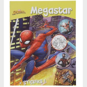 Megastar Malebog m. Klistermrker - 128 Sider - Marvel Spiderman