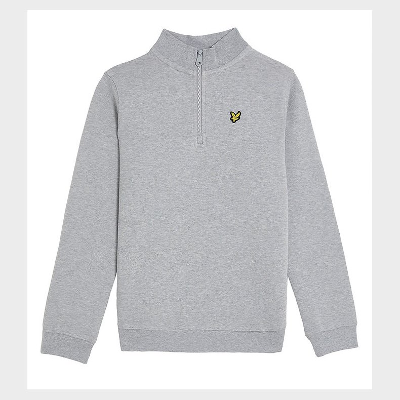 Lyle & Scott Sweatshirt - Quater Zip - Light Grey Marl