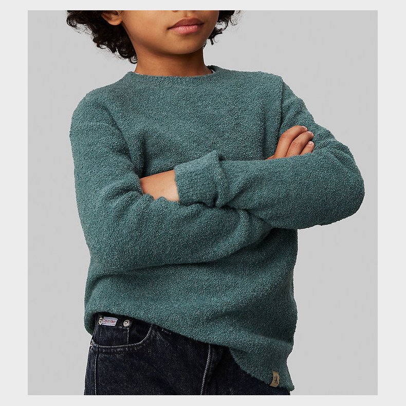 Calvin Klein Bluse - Boucle Crewneck - Strik - North Atlantic