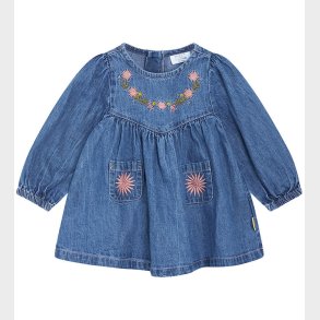 Hust and Claire Kjole - Dalaa - Denim m. Blomster