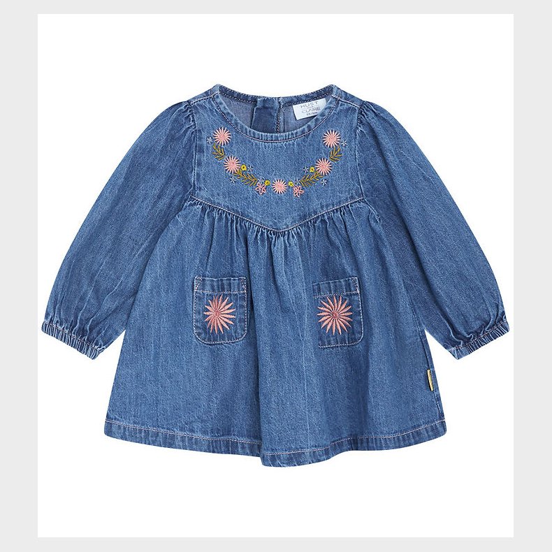 Hust and Claire Kjole - Dalaa - Denim m. Blomster