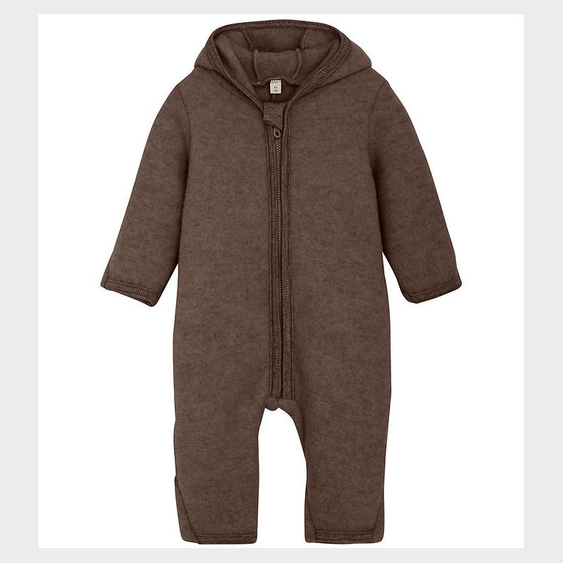 Huttelihut K�redragt - Uldfleece - Brown Melange m. �rer