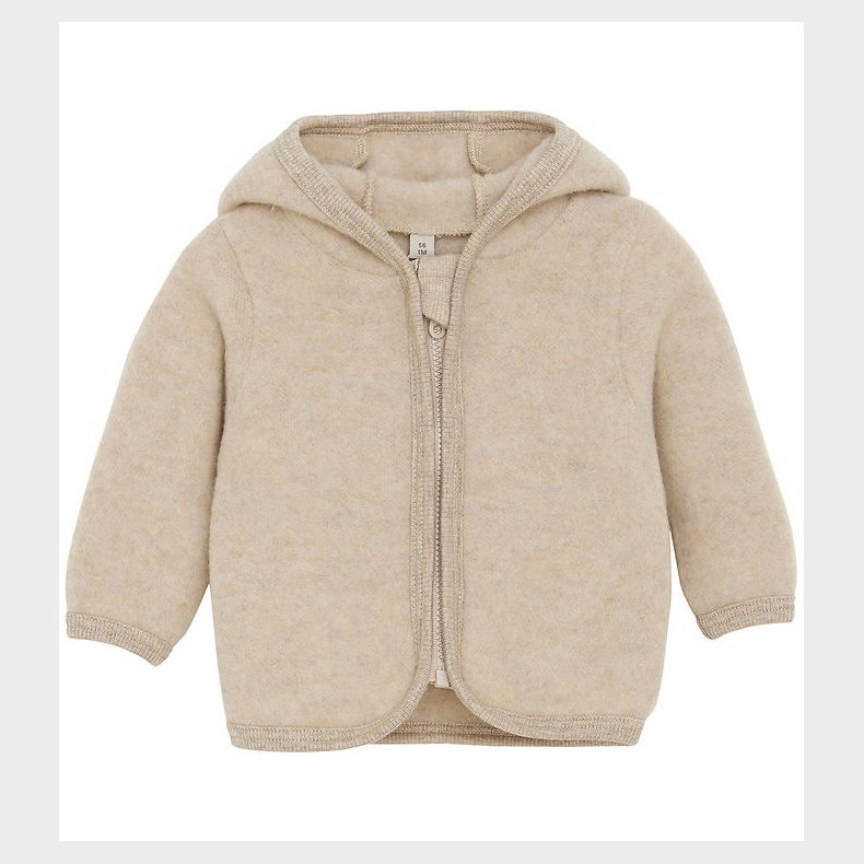 Huttelihut Cardigan - Uldfleece - Camel Melange m. rer