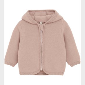 Huttelihut Cardigan - Uldfleece - Mahogany Rose m. rer