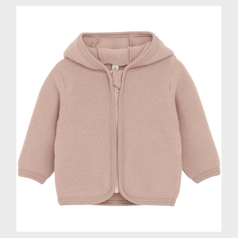 Huttelihut Cardigan - Uldfleece - Mahogany Rose m. �rer