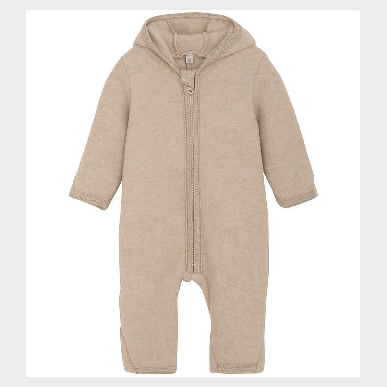 Huttelihut K�redragt - Uldfleece - Camel Melange m. �rer