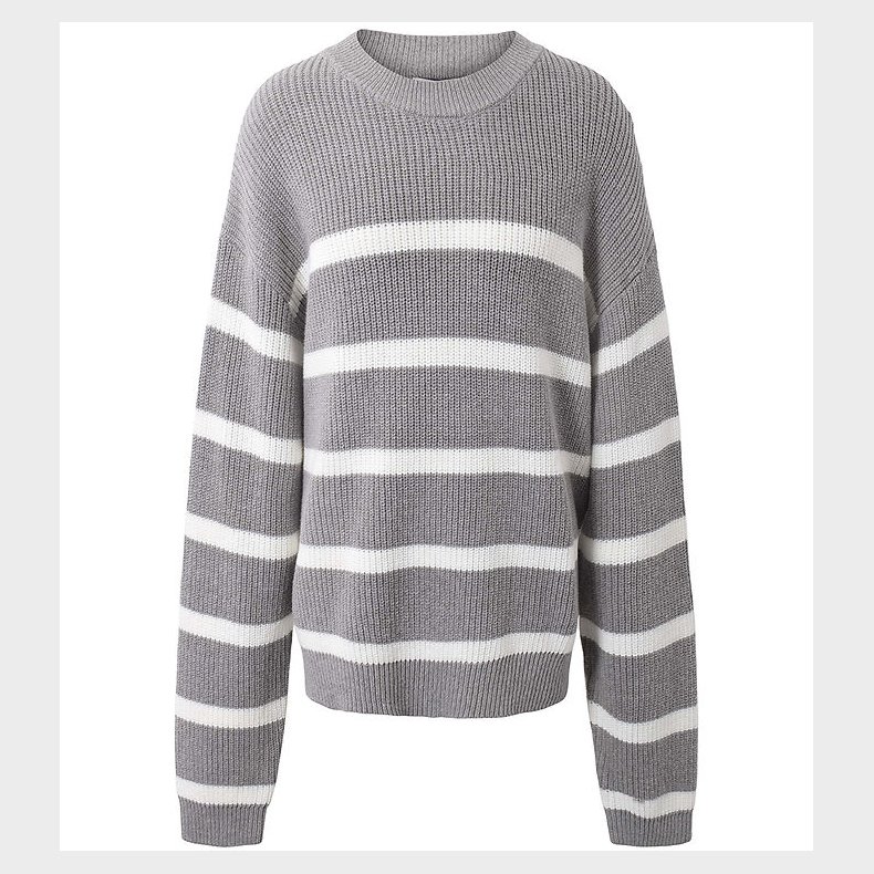 Hound Bluse - Strik - Stripe Knit - Grey