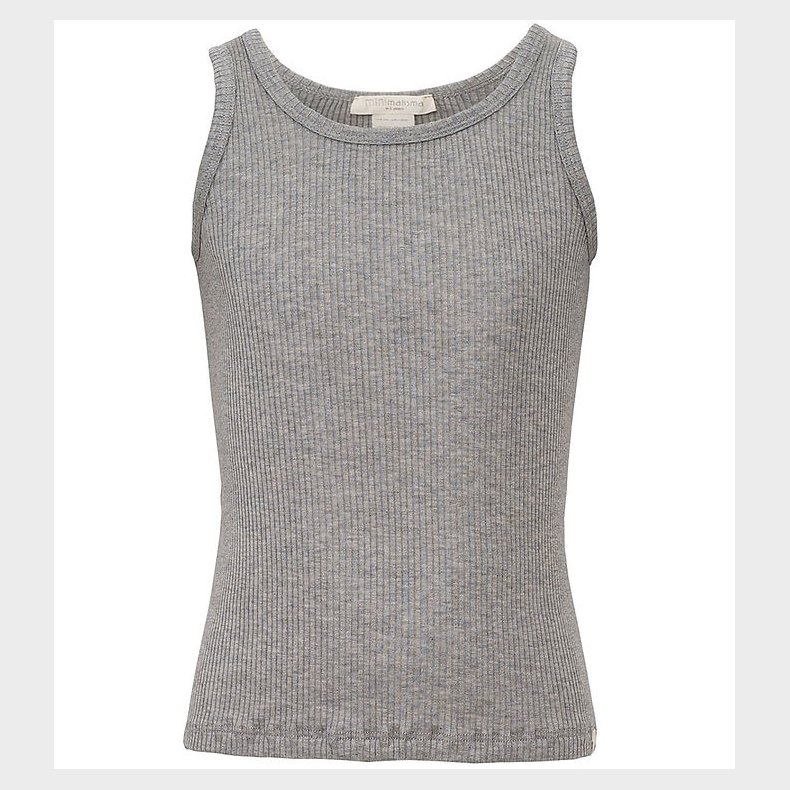 Minimalisma Top - Rib - Silke/Bomuld - Billund - Grey Melange