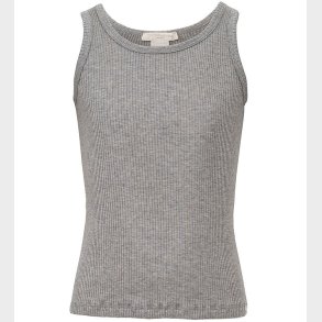 Minimalisma Top - Rib - Silke/Bomuld - Billund - Grey Melange