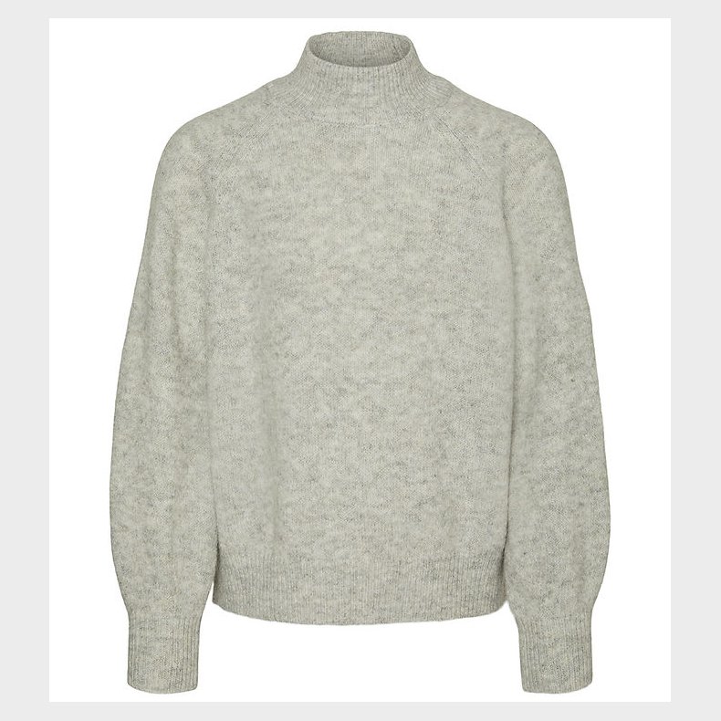 Vero Moda Girl Bluse - Strik - VmLeaf - Light Grey Melange