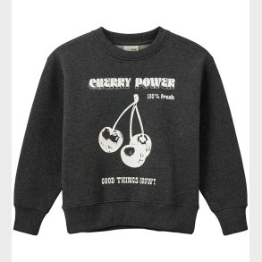 Sofie Schnoor Sweatshirt - Dark Grey Melange m. Print