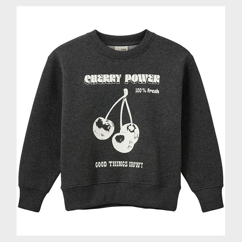 Sofie Schnoor Sweatshirt - Dark Grey Melange m. Print