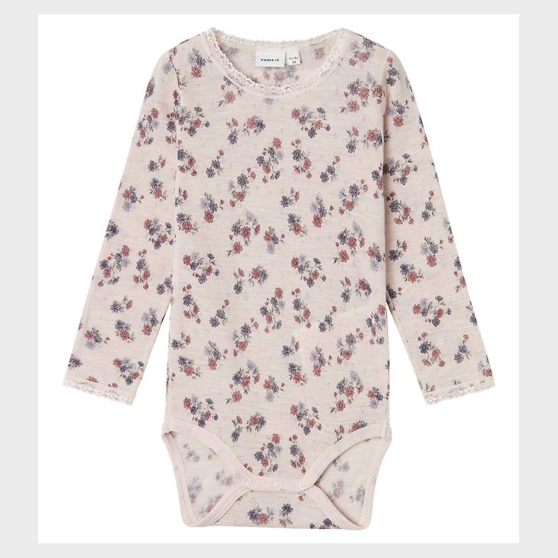 Name It Body l/ - Uld - Noos - NmfWang - Lilac Ash m. Hulmnste