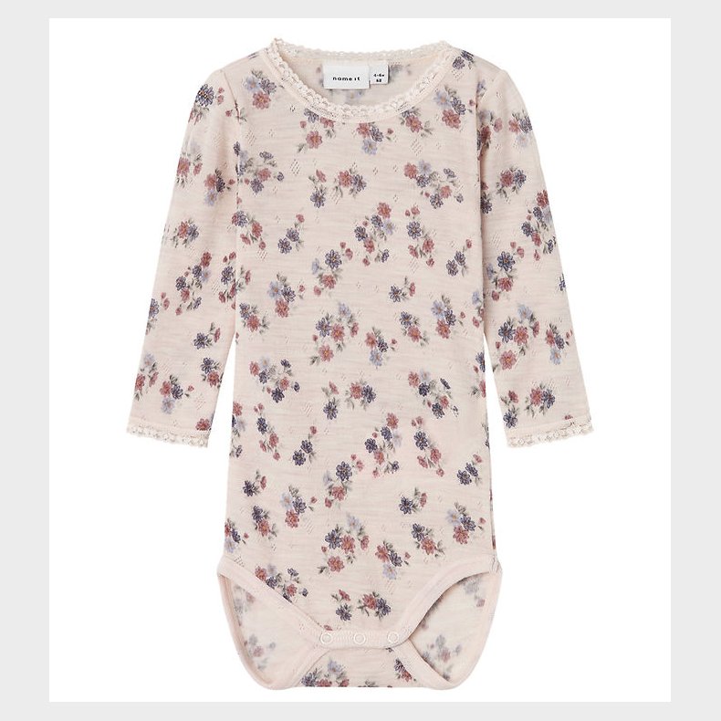 Name It Body l/ - Uld - Noos - NbfWang - Lilac Ash m. Hulmnste