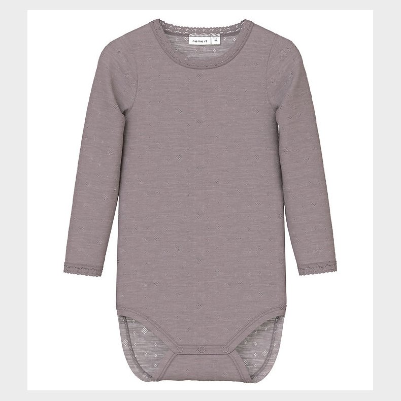 Name It Body l/ - Uld - Noos - NmfWang - Purple Dove m. Hulmns