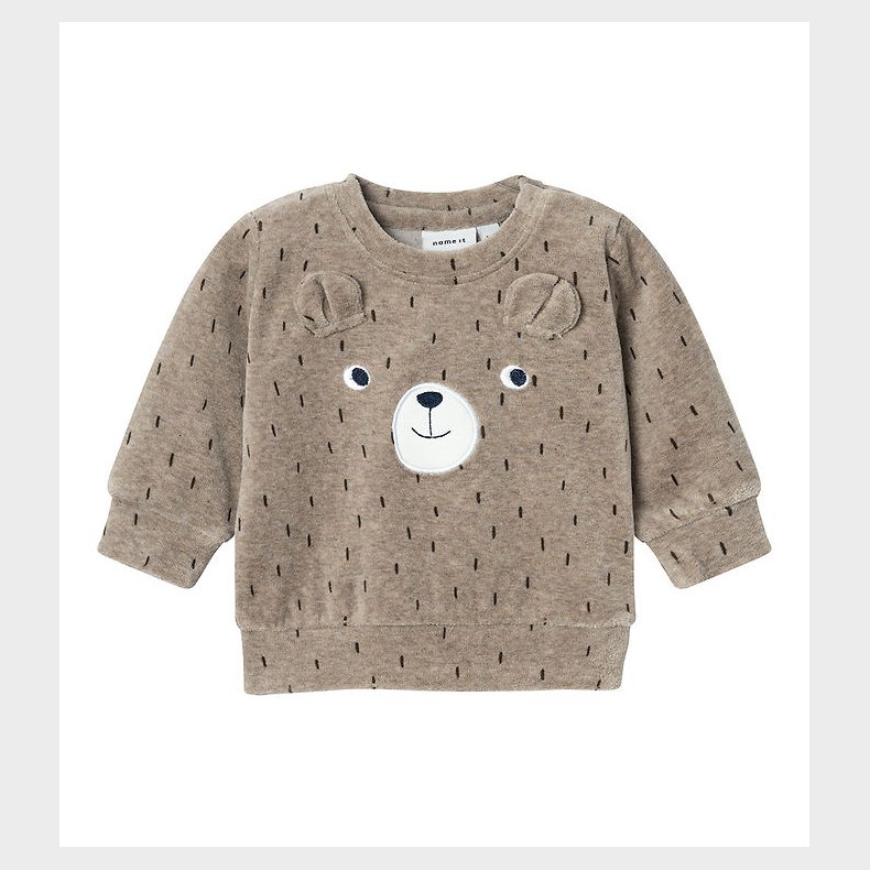 Name It Bluse - NbnNalwin - Velour - Weathered Teak