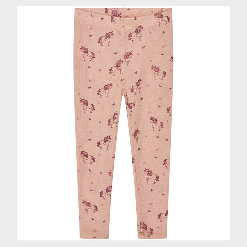 Hust and Claire Leggings - Uld/Tencel - Rib - Locel - Rose Cloud