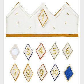 Fabelab Fdselsdagskrone m. Tal - Stof - Oat Milk