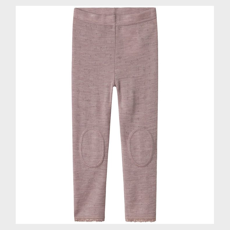 Name It Leggings - Uld - Noos - NmfWang - Purple Dove m. Hulm�ns