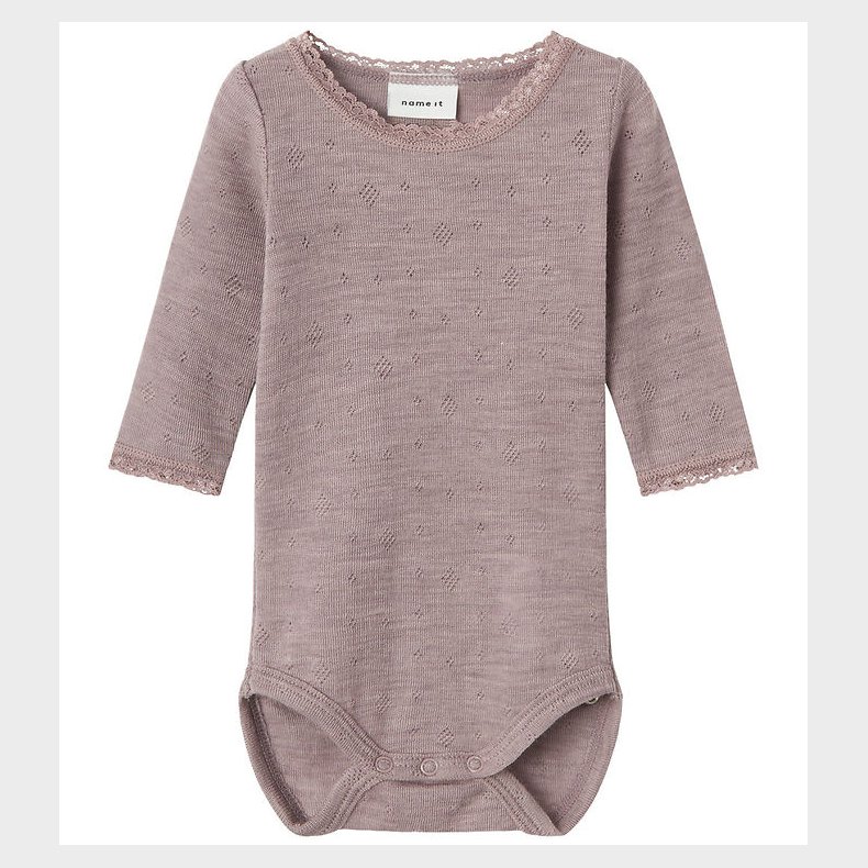 Name It Body l/ - Uld - Noos - NbfWang - Purple Dove m. Hulmns