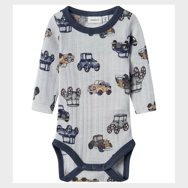 Name It Body l/ - Uld - Noos - NbmWang - Grey Dawn m. Biler