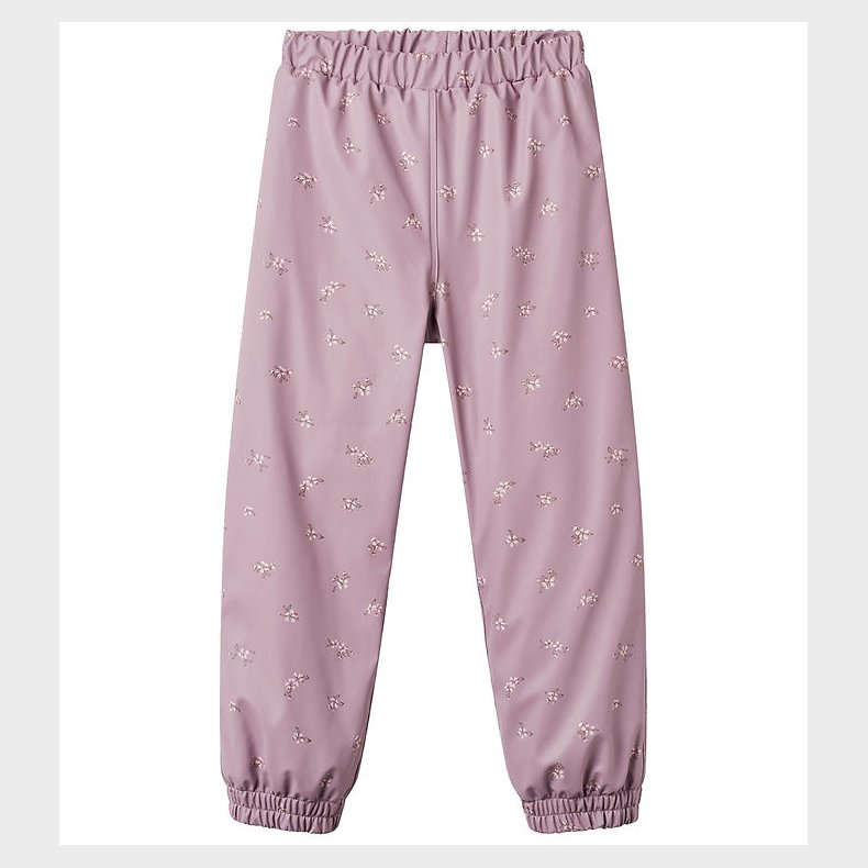 Wheat Regnbukser m. Termo - PU - Um - Soft Lilac Flowers