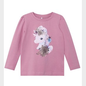 Name It Bluse - NmfNaia - Mauve Orchid m. Pony