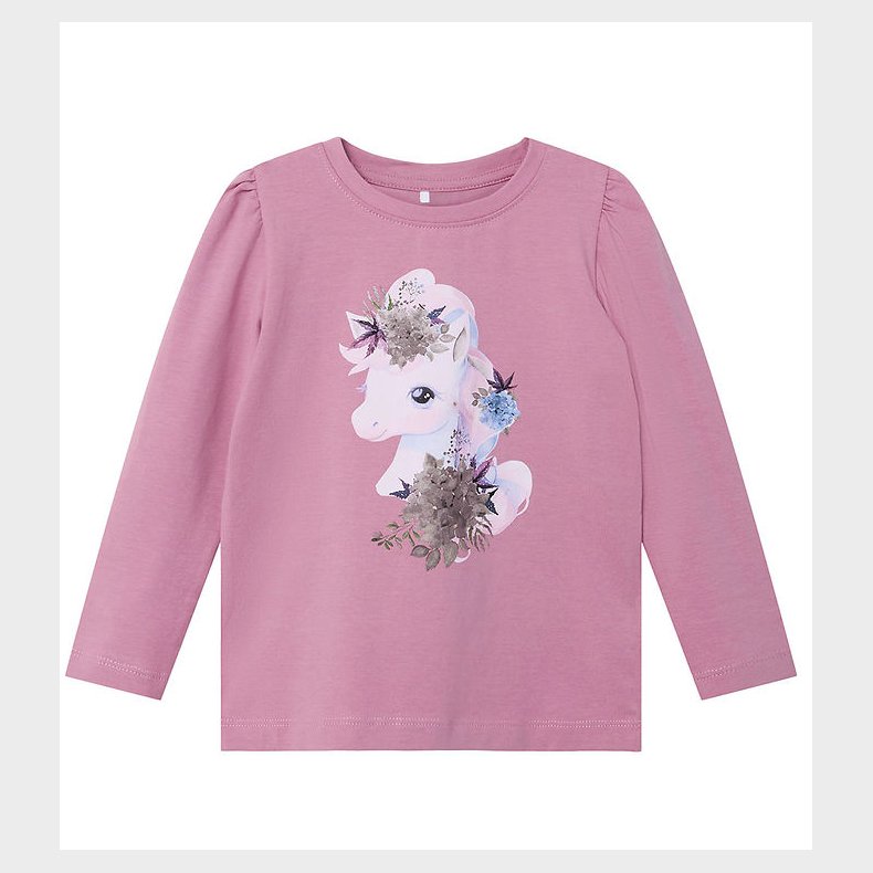 Name It Bluse - NmfNaia - Mauve Orchid m. Pony