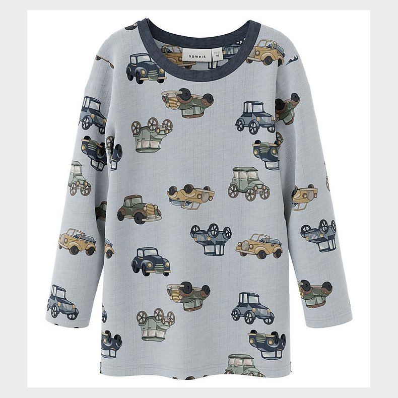 Name It Bluse - Uld - Noos - NmmWang - Gray Dawn m. Biler