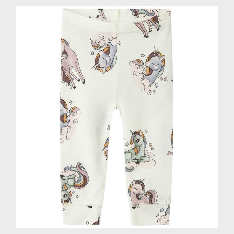 Name It Leggings - Uld - NbfWillitus - Snow White m. Enhjrninge