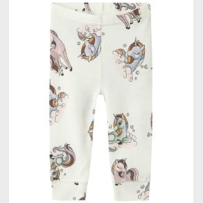 Name It Leggings - Uld - NbfWillitus - Snow White m. Enhjrninge