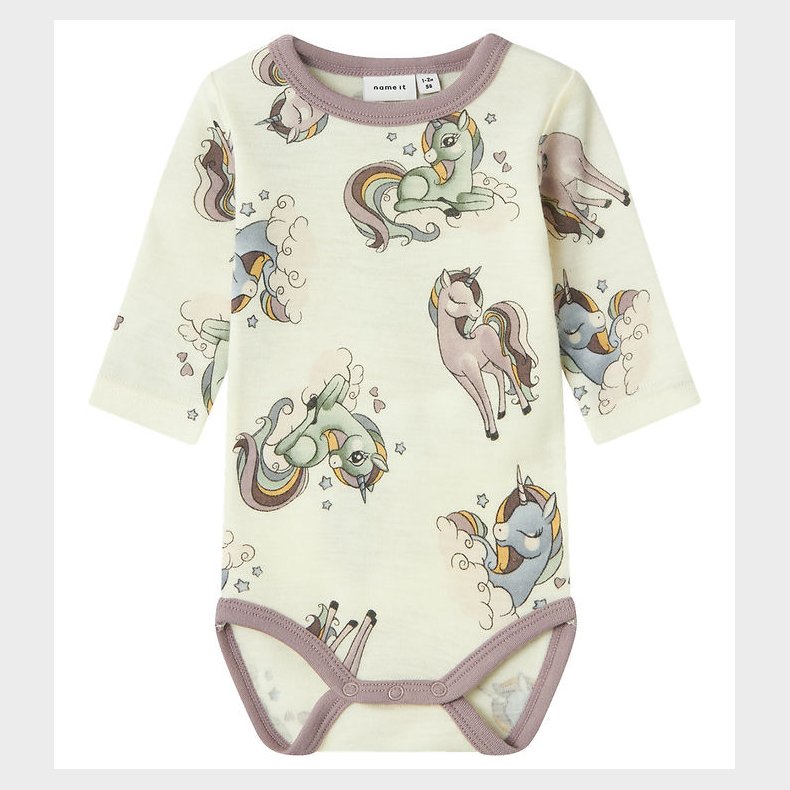 Name It Body l/ - Uld - NbfWillitus - Snow White m. Enhjrninge