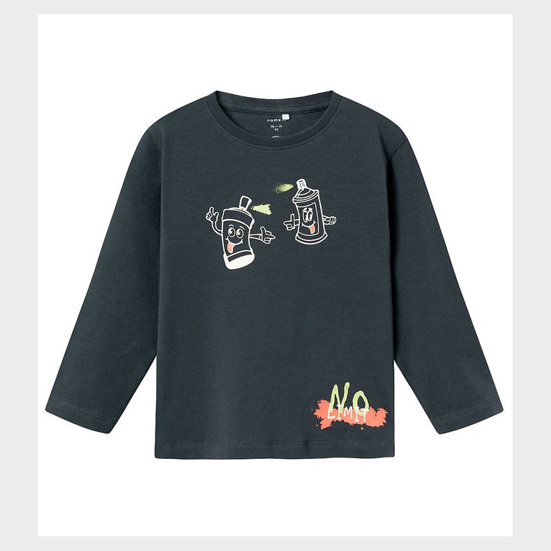 Name It Bluse - NmmNova - India Ink m. Spraydser