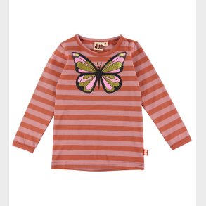 DYR-Cph Bluse - Dyrroar Aob/Strib - Antique Rose/Swedish Red