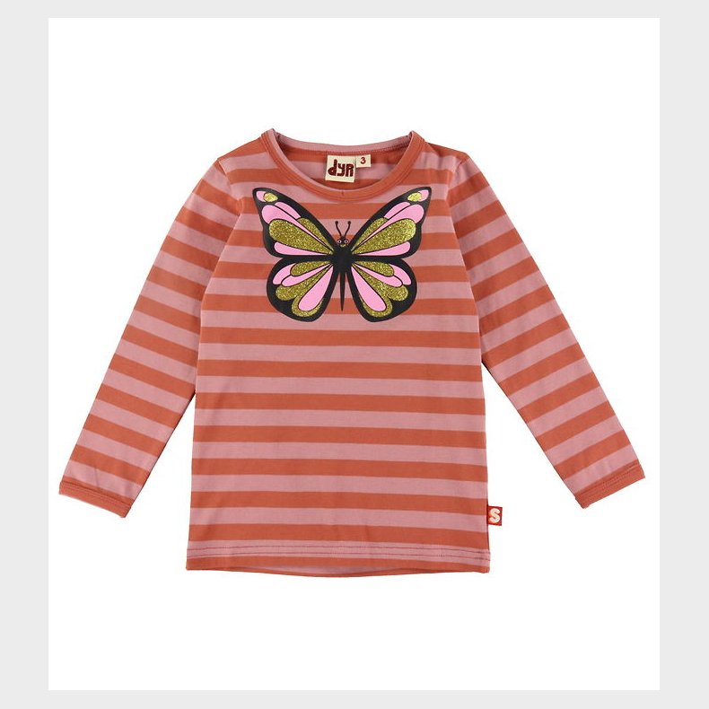 DYR-Cph Bluse - Dyrroar Aob/Strib - Antique Rose/Swedish Red