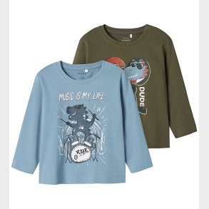 Name It Bluse - NmmVagno - 2-pak - Tea Leaf/Mountain Spring