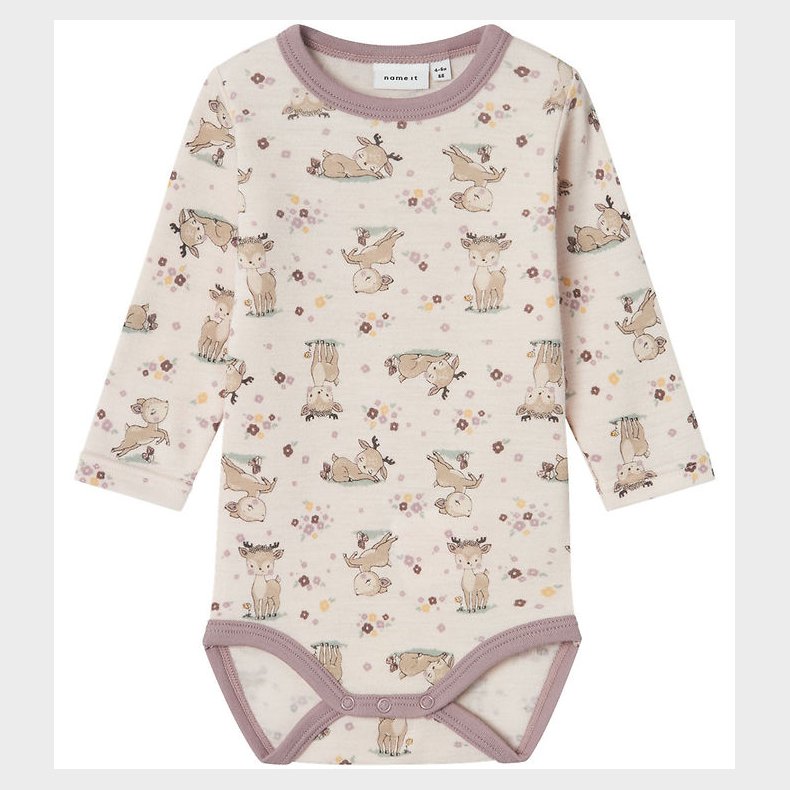 Name It Body l/ - Uld - NbfWillit - Lilac Ash m. Ddyr