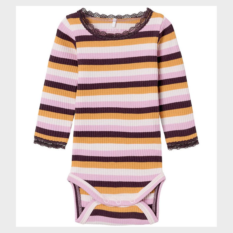 Name It Body l/ - Rib - NbfLinnie - Festival Bloom