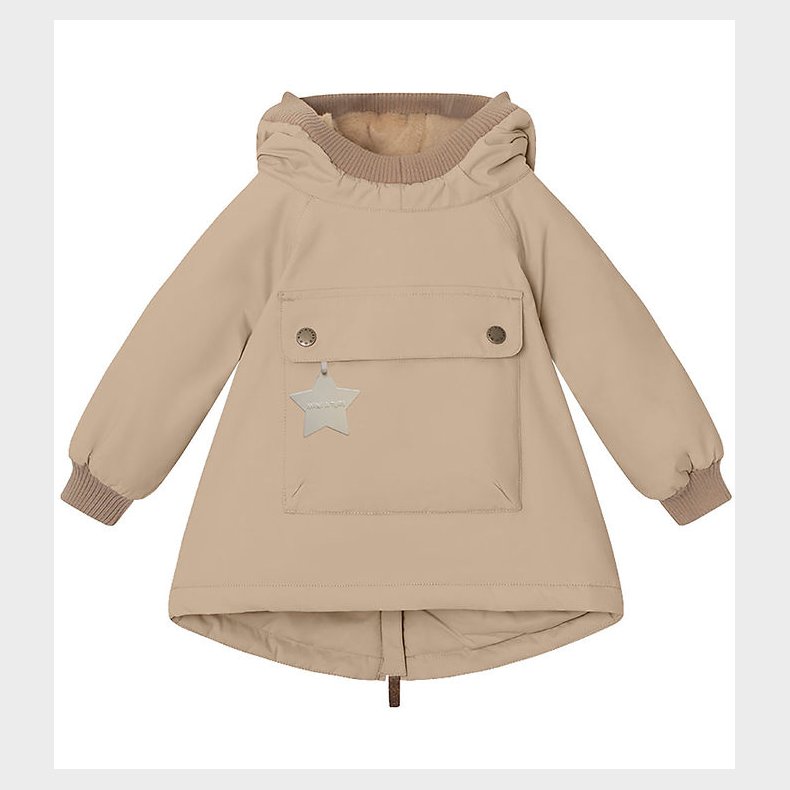 Mini A Ture Vinterjakke - Babywen Fleece - Savannah Tan