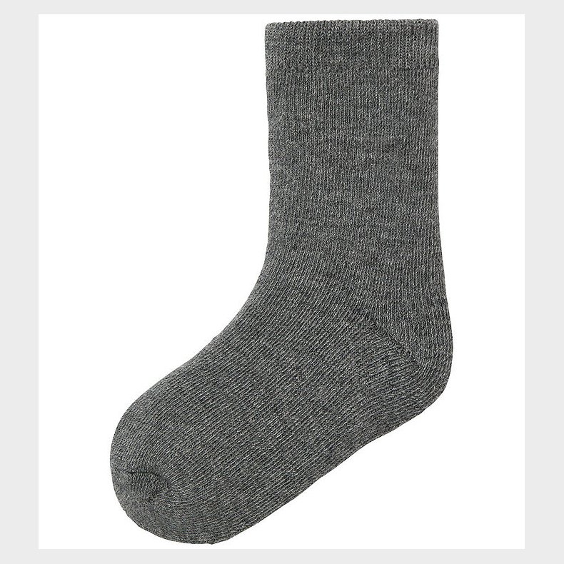 Name It Strmper - Uld/Bomuld - NmmWaksi - Dark Grey Melange