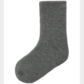 Name It Strmper - Uld/Bomuld - NmmWaksi - Dark Grey Melange