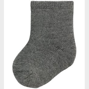 Name It Strmper - Uld/Bomuld - NbmWaksi - Dark Grey Melange